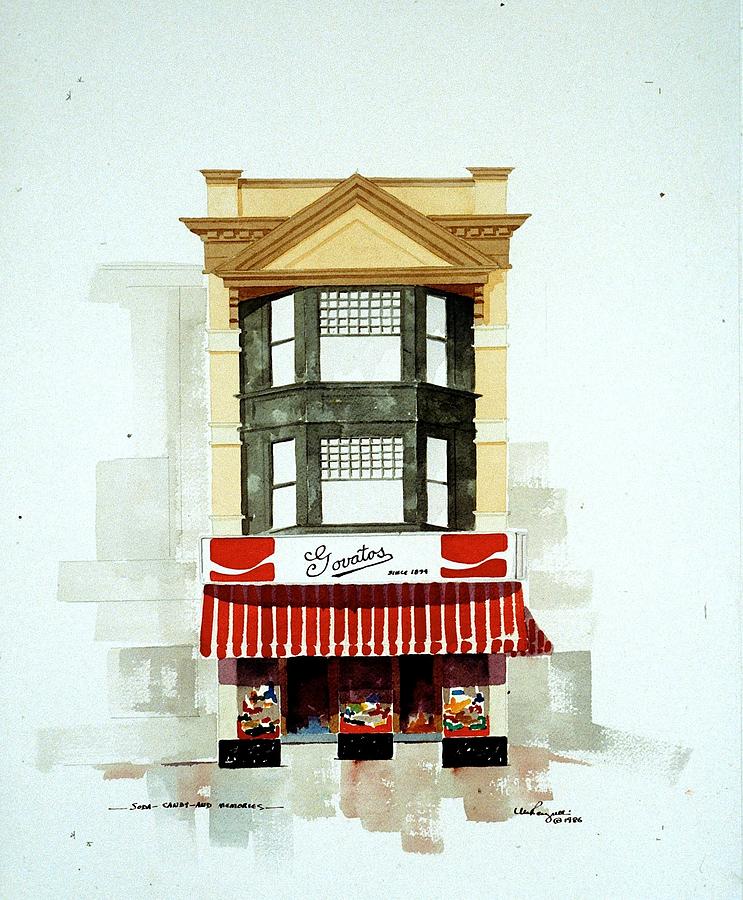 Govatos Candy Store Painting by William Renzulli