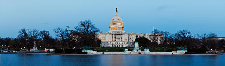 Government Building At Dusk, Capitol Photograph by Panoramic Images