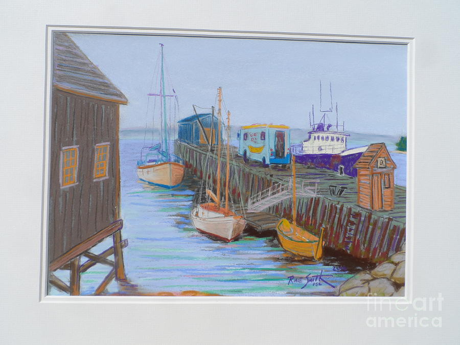 Government Wharf Lunenburg Pastel by Rae  Smith PSC