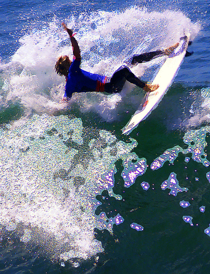 Surfer Photograph - Grabin The Lip by Ron Regalado