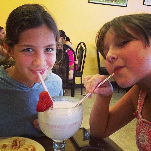 Grace And Ashlynn Sharing A Shake After Photograph by Nadine Rippelmeyer