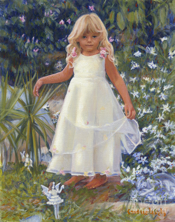 Grace in the Fairy Garden Painting by Candace Lovely