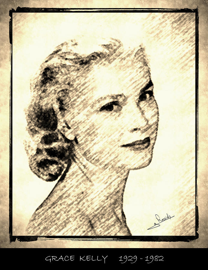 Grace Kelly Drawing by George Rossidis