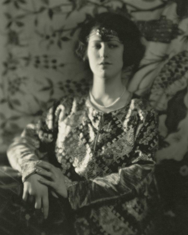 Grace Moore Wearing An Embroidered Jacket Photograph by Nickolas Muray