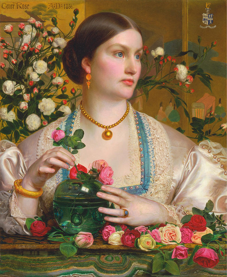 Grace Rose Painting by Frederick Sandys