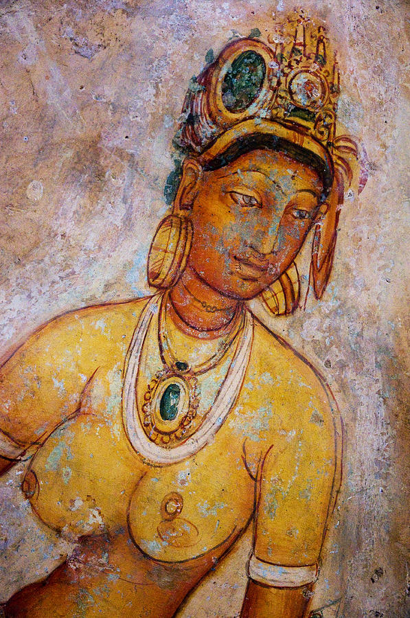 Flower Photograph - Graceful Apsara. Sigiriya Cave Painting by Jenny Rainbow