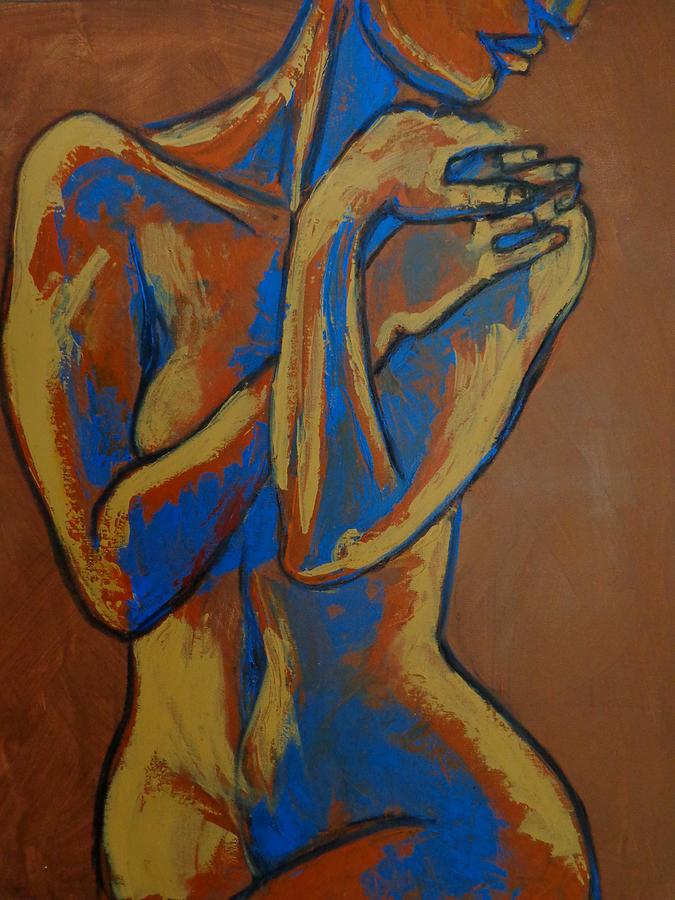 Graceful Lady - Female Nude Painting by Carmen Tyrrell
