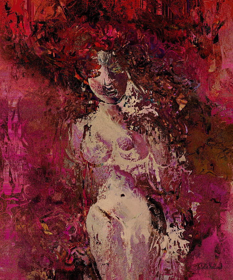 Nude Mixed Media - Graceful Moment by Natalie Holland