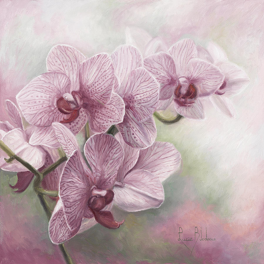 Orchid Painting - Graceful Orchids by Lucie Bilodeau