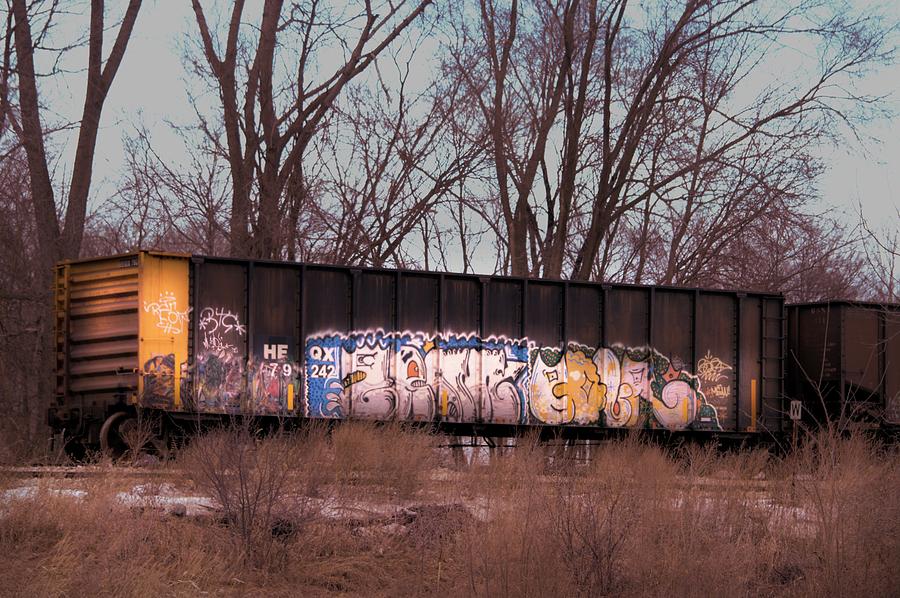 Graffiti Art Train Photograph by Bonfire Photography