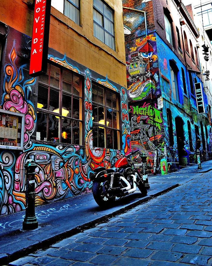 Graffiti Harley Shoes - Melbourne - Australia Photograph by Jeremy Hall
