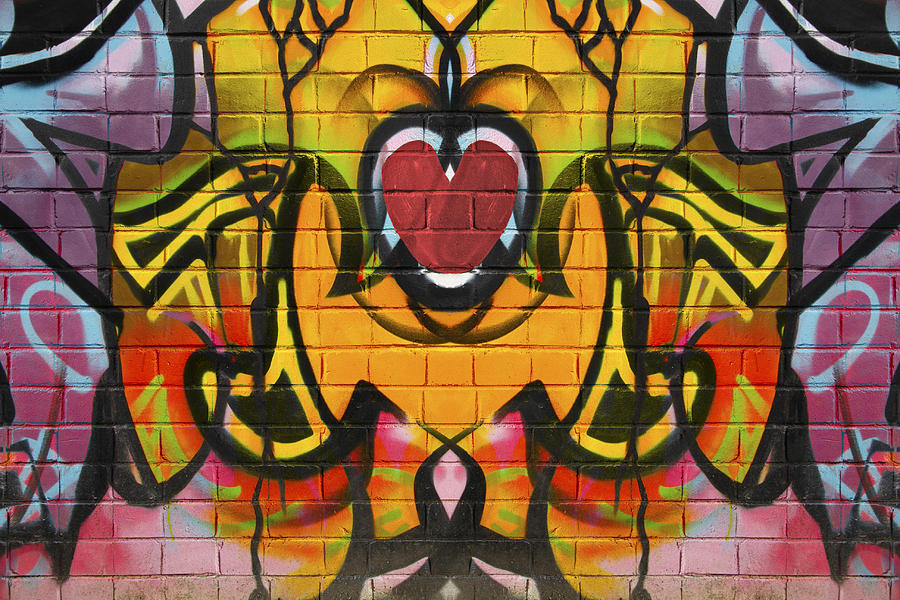 Graffiti Heart Digital Art by Steve Ball