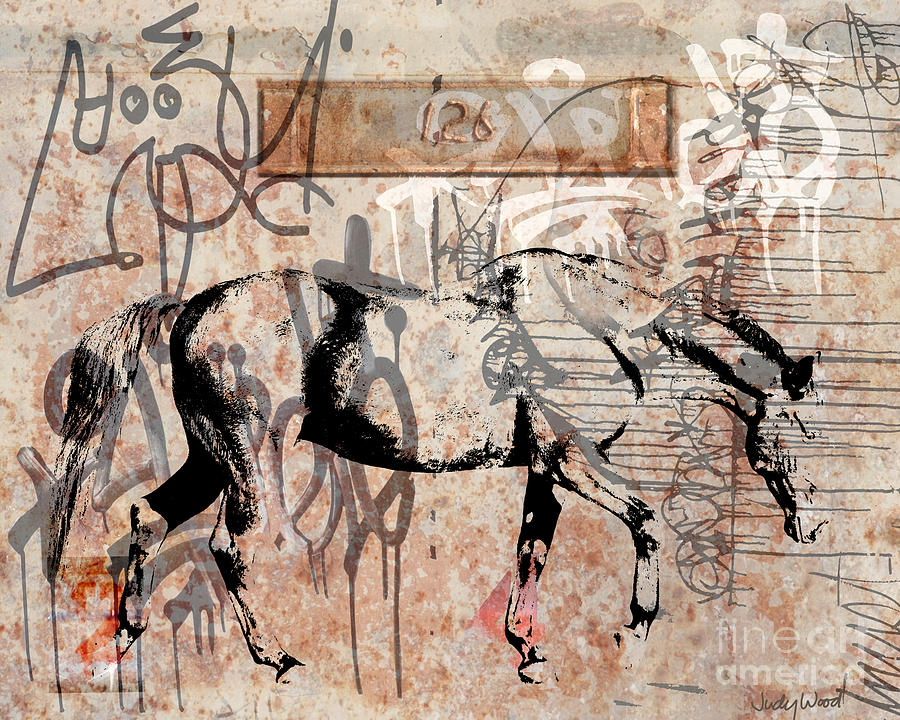 Graffiti Horse 2 Digital Art by Judy Wood