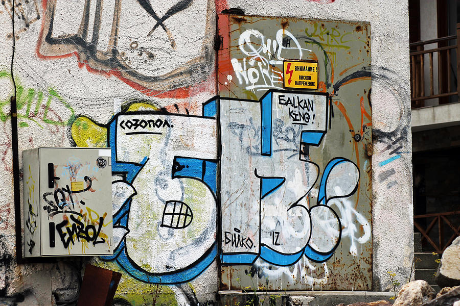 Graffiti in Sozopol Photograph by Tony Murtagh