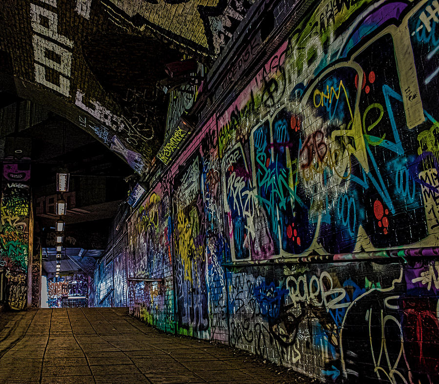 Landscape Photograph - Graffiti Leake Street London by Martin Newman