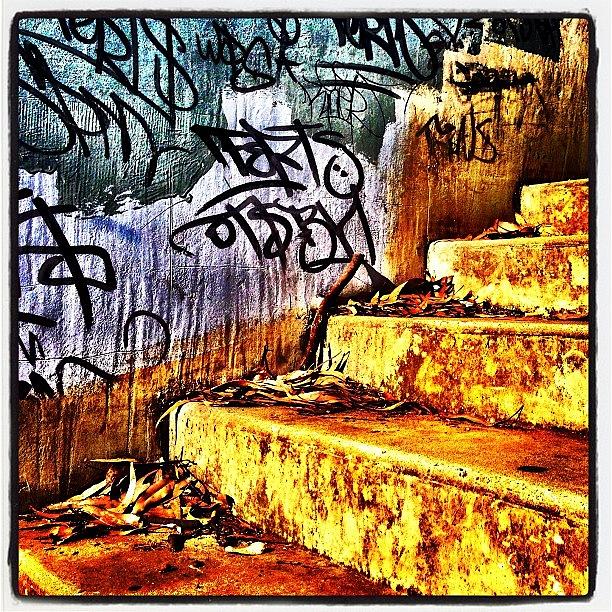 Stairway Photograph - Graffiti 
#iphoneonly #webstagram by Adam Davies