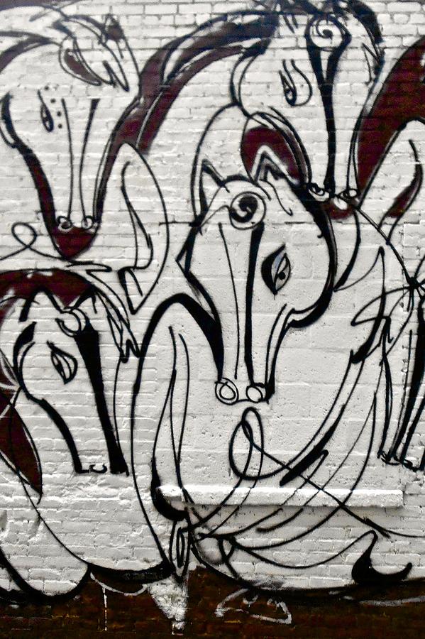 Graffiti of Horse  NYC Painting by Joan Reese