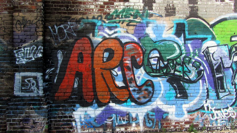 Graffiti on Brick ARC Photograph by Anita Burgermeister