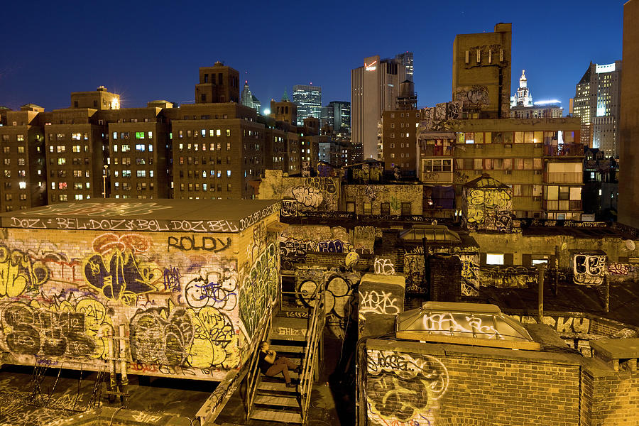 Graffiti On Chinatown Roofs From Photograph by Maremagnum