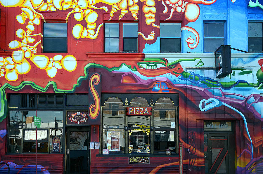 Graffiti Pizza Joint Photograph by Fraida Gutovich