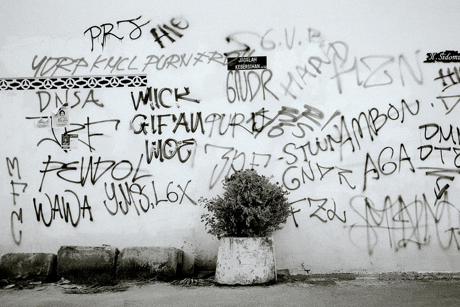 Graffiti Tags in Asia Photograph by Shaun Higson