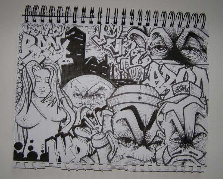 Gangster Graffiti Drawings