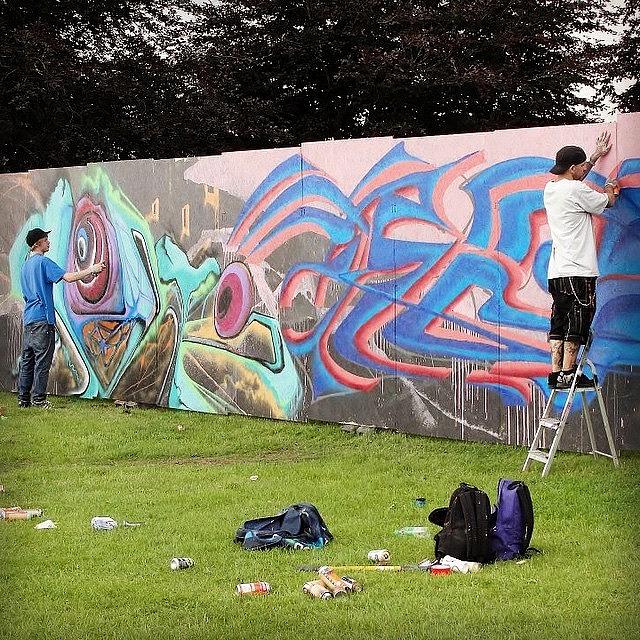 Norfolk Photograph - #graffiti #whitenoise #festival #vw by Pamela Harridine