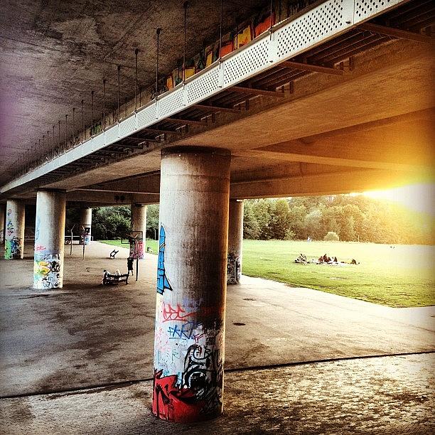 Basketball Photograph - #grafitti #bridge #basketball #sun by Jessica Gullasch