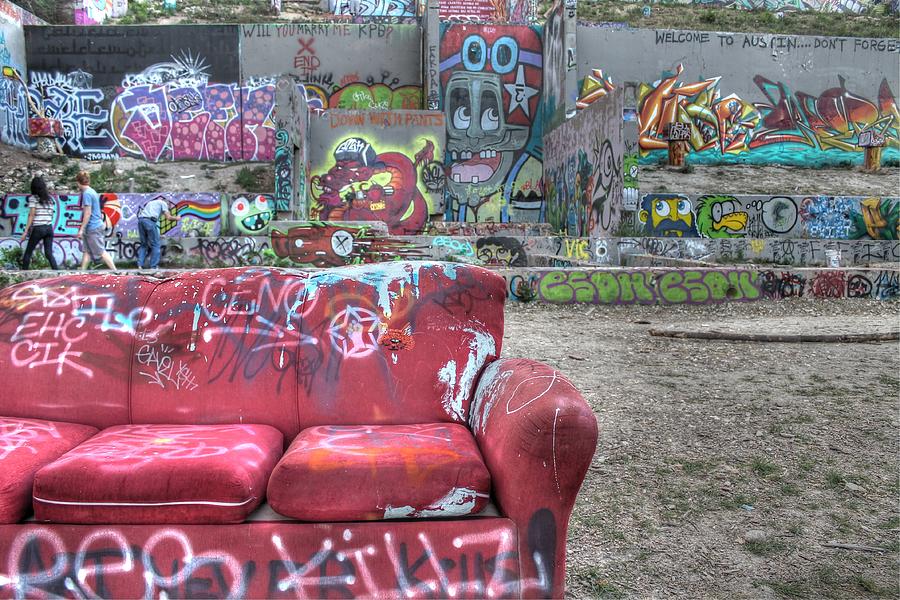 Grafitti Couch Photograph by Jane Linders