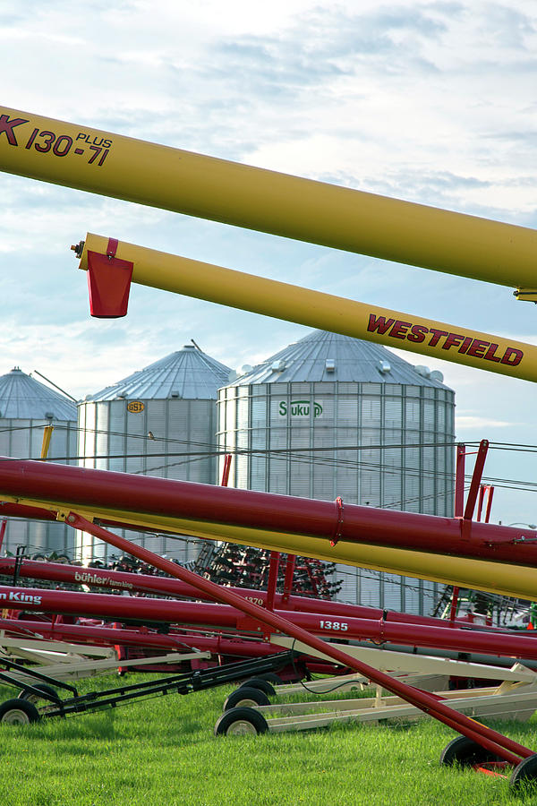 Grain Augers And Silos by Jim West