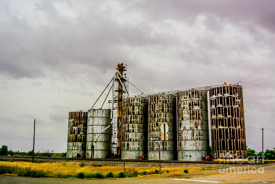 Farm Photograph - Grain Bins by Gib Martinez