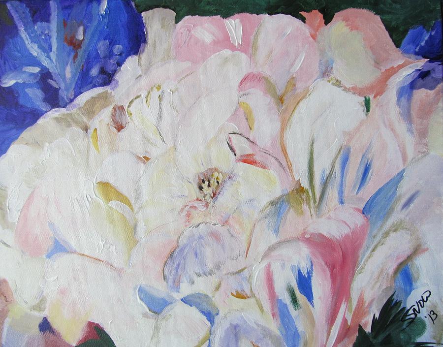 Grammas Peonie Painting by Susan Voidets
