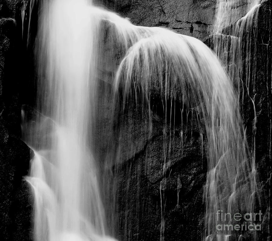Landscape Digital Art - Grampians Waterfall BW by Tim Richards