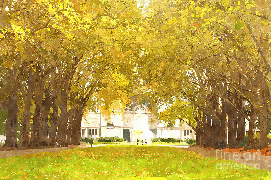 Grand Allee Ceremonial Avenue at Carlton Gardens Digital Art by Beverly Claire Kaiya