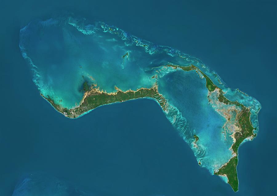 Grand Bahama And Abaco Islands Photograph by Planetobserver/science Photo Library