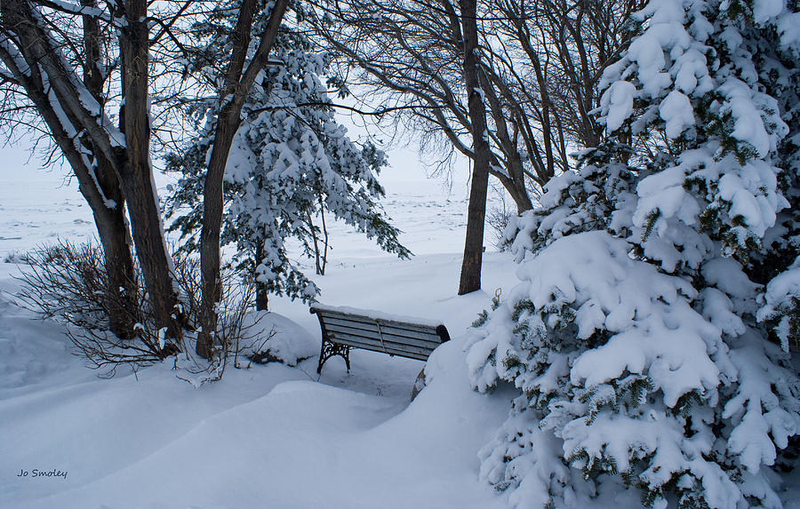 Winter Photograph - Grand Beach Solitude by Jo Smoley