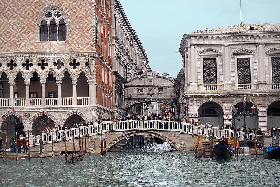 Grand Canal and Bridge of Sighs Photograph by Caroline Stella