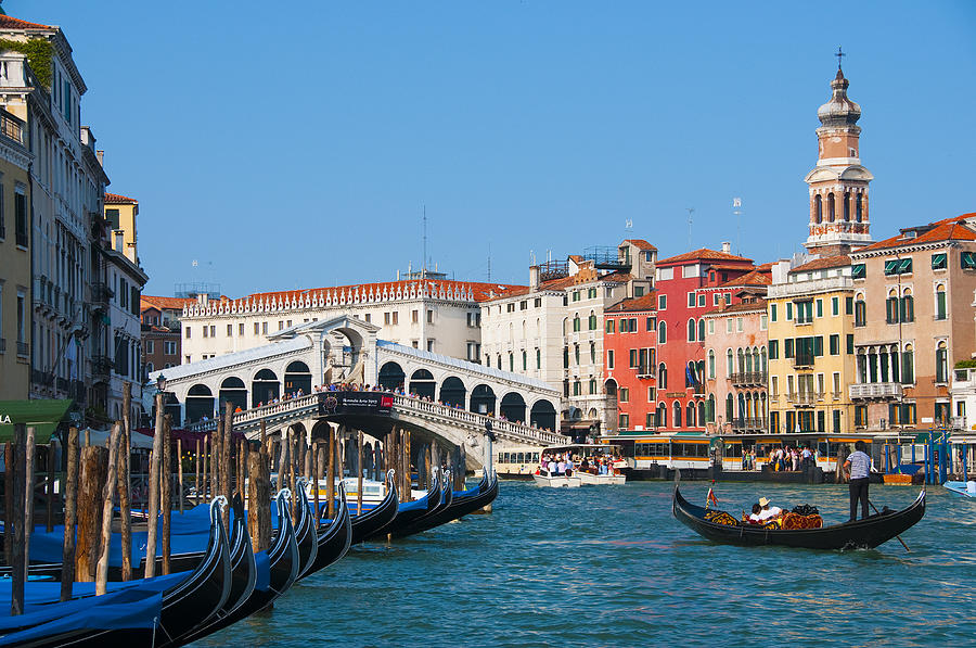 Grand Canal and Rialto Bridge in Venice Photograph by Ilin Wu - Fine ...