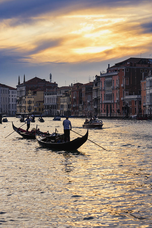 Grand Canal At Sunset Venice, Italy Photograph by Yves Marcoux - Fine ...