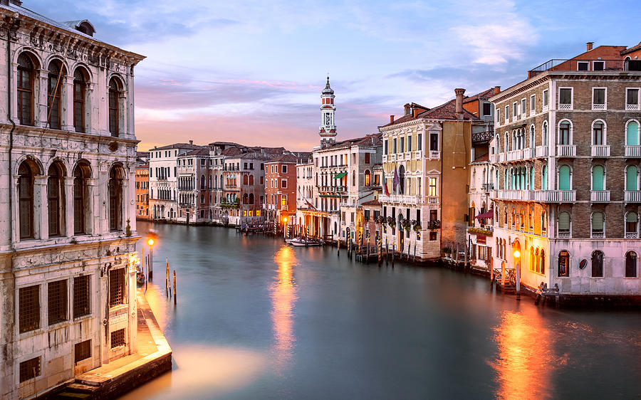 Grand Canal, Behind Rialto Bridge, Venice, Italy Photograph by Joe Daniel Price