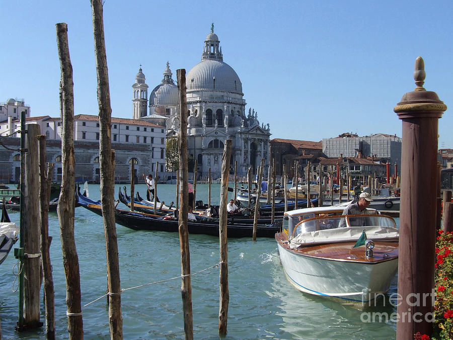 Grand Canal - Santa Maria della Salute - Venice Photograph by Phil Banks