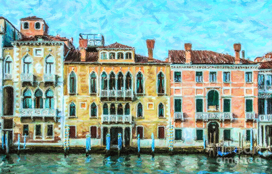 Grand Canal Venice Italy Digital Art by Liz Leyden