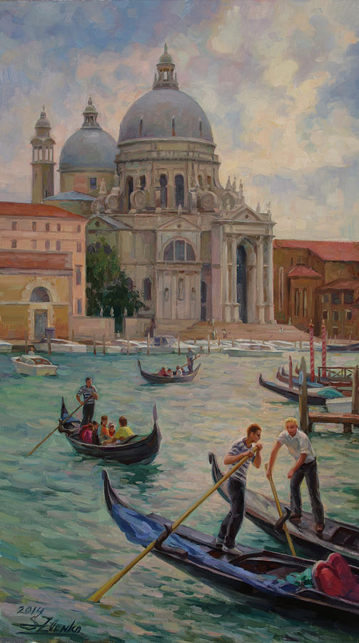 Venice Painting - Grand canal. Venice. by Serguei Zlenko