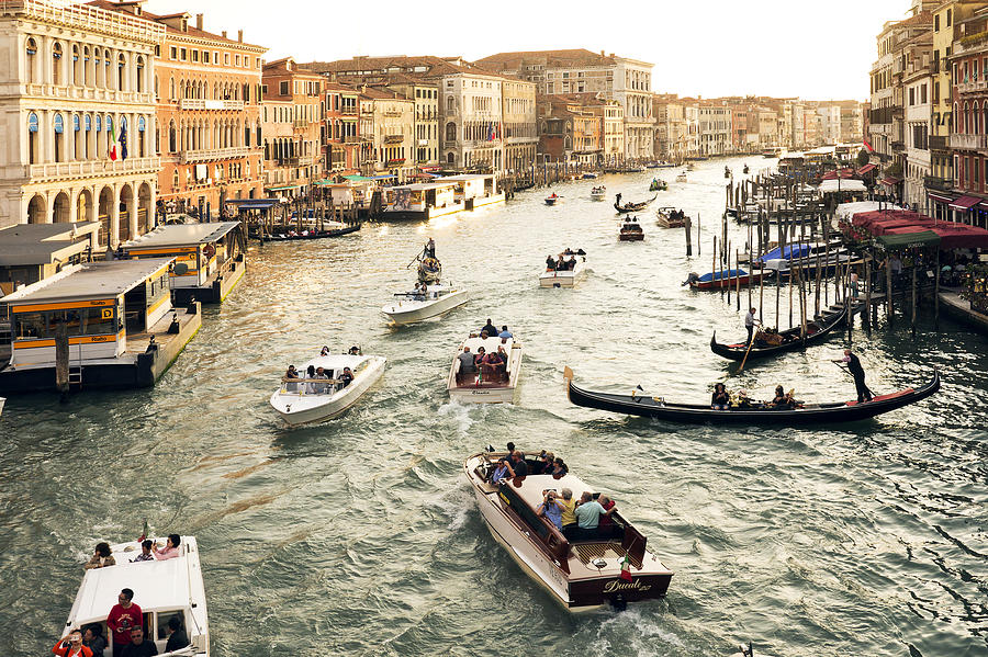 Grand Canal viewed from Rialto Bridge Photograph by Bernd Schunack