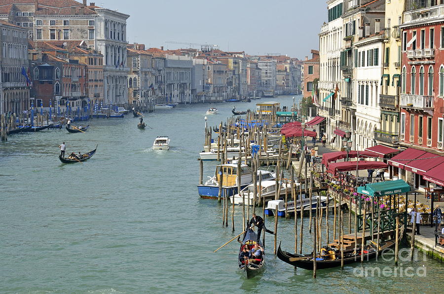 Grand canal viewed from Rialto bridge Photograph by Sami Sarkis