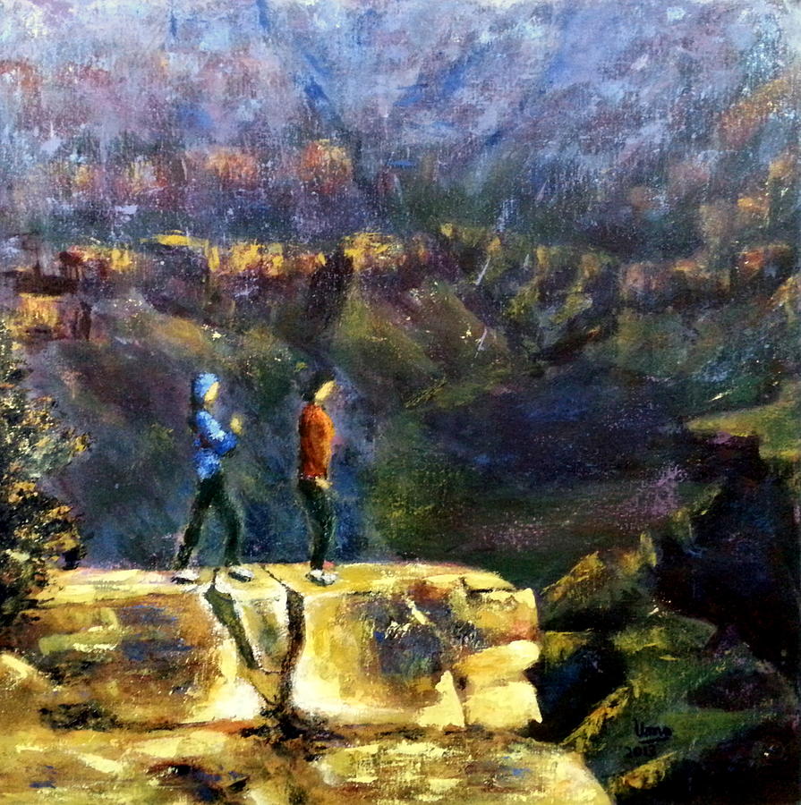 Grand Canyon 1 Painting by Uma Krishnamoorthy