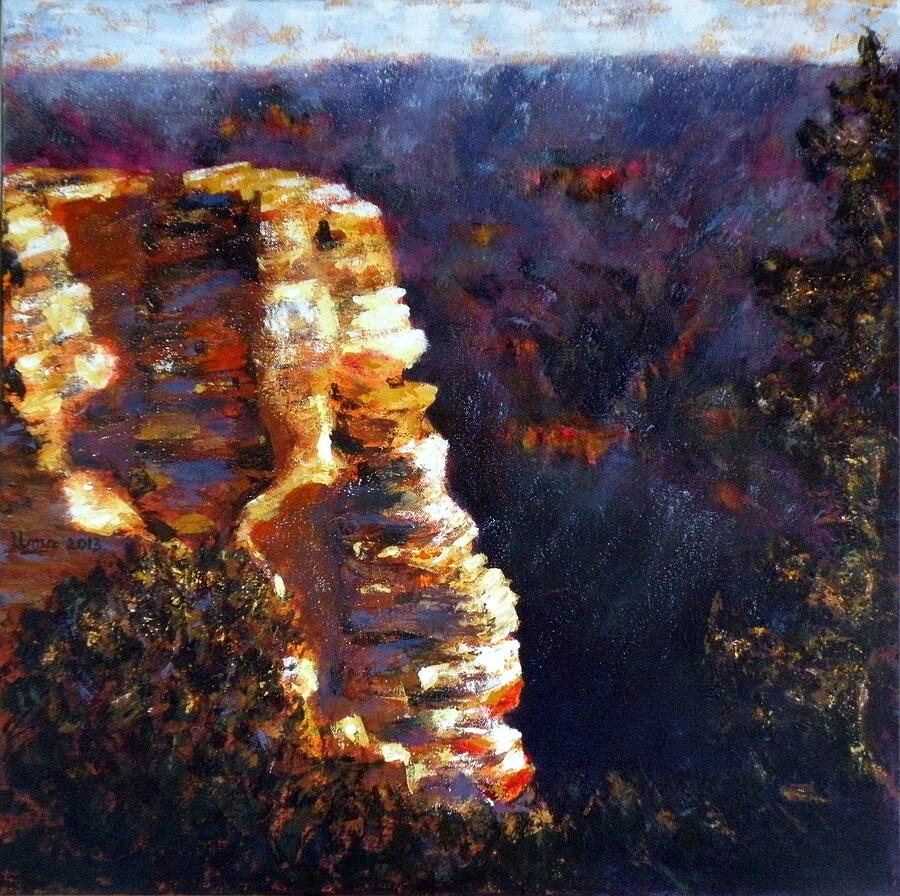 Grand Canyon 10 Painting by Uma Krishnamoorthy