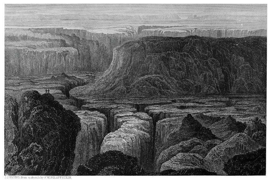 Grand Canyon, 1858 Painting by Granger