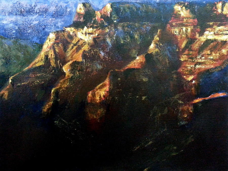Grand Canyon 3 Painting by Uma Krishnamoorthy