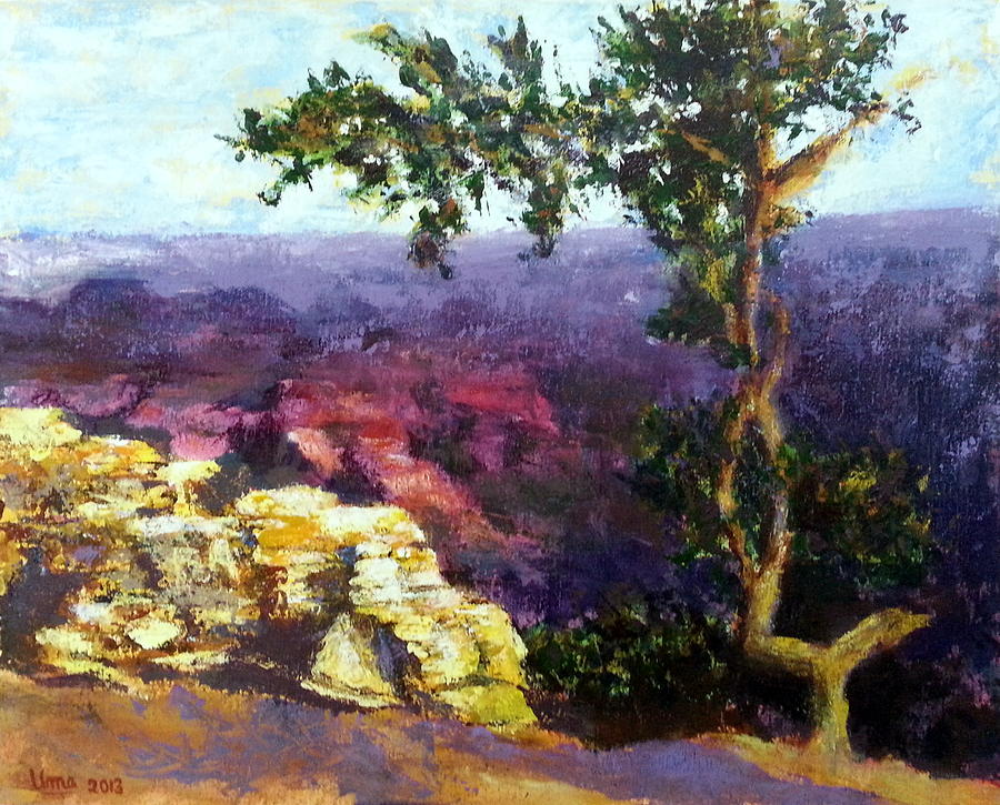 Grand Canyon 5 Painting by Uma Krishnamoorthy